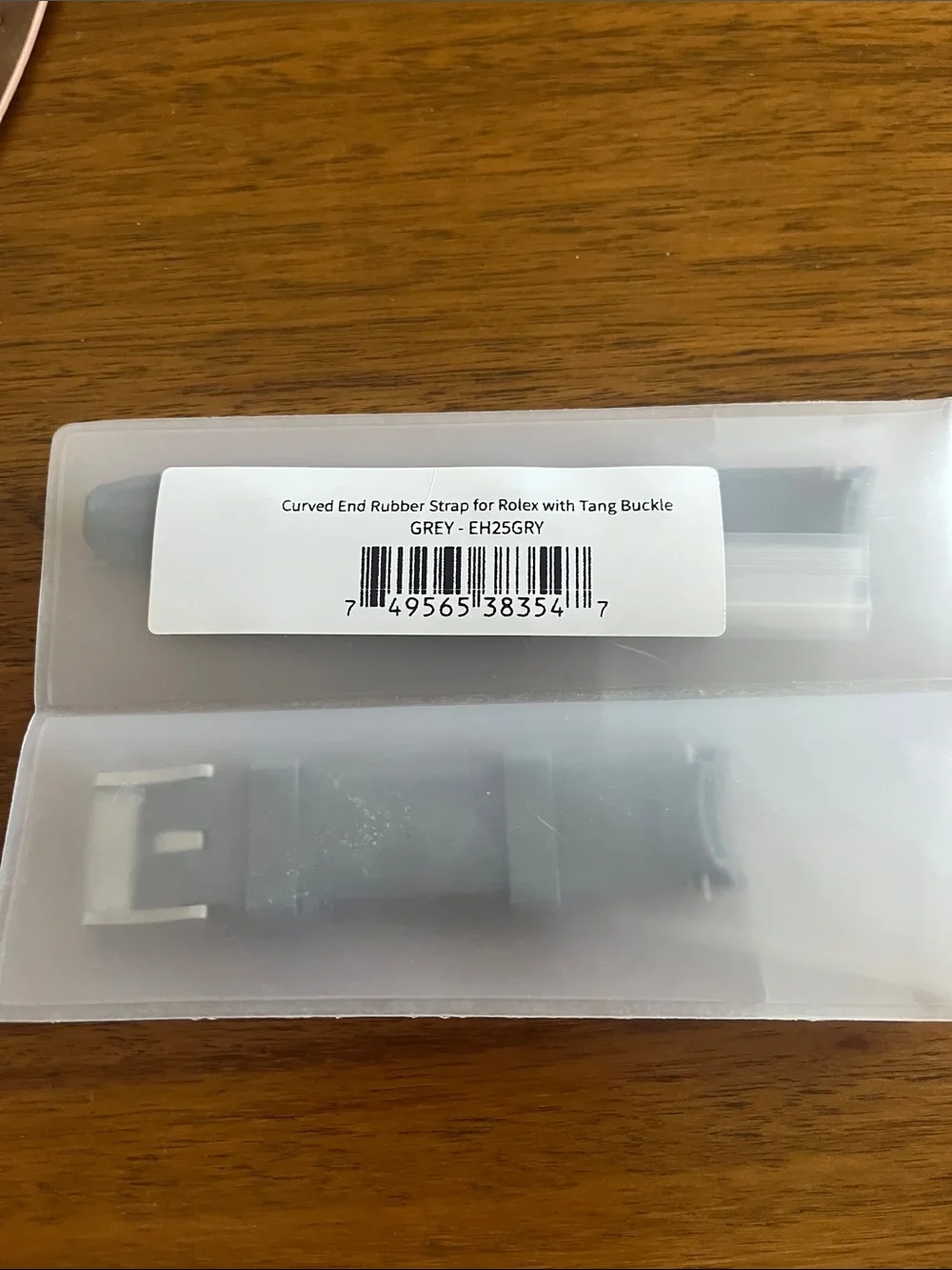 Everest Replacement Rubber Watch Strap with curved end for Rolex — Gray